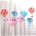 NIDONE Hanging Rainbow Hot Balloon Paper Lanterns rainbow Hot Air Balloon Paper Lantern DIY Carft for Party Decoration Birthday Wedding Christmas Party Decor Gift Red and White - Buy Online on GoSupps.com