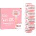 Gillette Venus Comfortglide Spa Breeze Razor for Razor Women 9 Replacement Blades for women's razors with triple blade 9 sound
