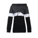 HAPPY MAMA. Women's Nursing Hoodie Breastfeeding Colour Block Maternity. 503p 8 Graphite & Off White & Black