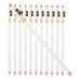 Beatifufu 12pcs Eyebrow Pencil Sharpener Eye Brow Pencil Brow Pencil for Makeup Eyeliner Pencil White Wooden