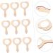 EXCEART Small Wooden Mirror Ornament Crafts - Kids Educational DIY Toy 10pcs Light Brown - Buy Online on GoSupps.com