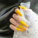 Sethexy shiny long ballerina false nail coffin colorful fingernail art design press on nail tips 24st acrylic nail tips for women and girls (orange yellow)