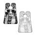 Three Giraffes Print Beard Bib Apron - Non-Stick Men's Hair Catcher for Shaving | Perfect Gift for Men - One Size Black - Buy Online on GoSupps.com
