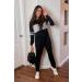 PRETTYGARDEN Women's Color Block 2 Piece Tracksuit Set - Crewneck Long Sleeve Top & Sweatpants Lounge Outfit in Black - Size Medium - Buy Online on GoSupps.com