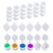15ml/0.53oz Empty Paint Strips Paint Cup Pots  Mini Paint Pot Pod Strips Clear Plastic Storage Containers for Art Festivals Painting Classes and Family Activities (5 Strips / 30 Pots)