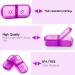 Large AM/PM Weekly Pill Organizer - 7 Day Pill Box with Writable Labels & Light-Purple Zipper Bag for Vitamins & Supplements - International Shipping - Buy Online on GoSupps.com
