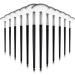 Taikula 12 Pieces Facial Brushes 7.8 Inch Fan Mask Brushes with Comfortable Wood Handle Soft Facial Applicator Brushes Tools for Glycolic Acid Peel Mask Makeup (Black and Silver)