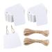 jijAcraft 100Pcs Paper Tags,Gift Tags with String,Blank Gift Bags Tags,White Kraft Labeling Tags for Crafts Wedding Christmas Thanksgiving Holiday,Party Favors Tags,Gift Wrap Tags (2.75"x1.57") 100Pcs 2.75"x1.57" White