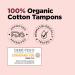 PEESAFE Organic Cotton Tampons | Super Plus | 100% Biodegradable | 16 Count for Ultimate Comfort & Safety - Buy Online on GoSupps.com