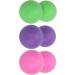 Verdant Touch Peanut Massage Ball - Silicone Yoga Training for Muscle Relaxation | Fitness Equipment in Purple Rose Red & Green - International Shipping Available - Buy Online on GoSupps.com