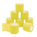 Qigui 8 roles self -adhering cohesive bandage lift bandage association fixing association elastic bandage pavement association for fingers hand toes and feet 5cm x 4.5m (yellow)