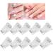 10 pieces/set Transparent nail tips clips finger extension UV LED poly gel quick-building form clips nail gel accessories DIY manicure tool plastic finger extension clip terminal set