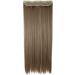 Synthetic Hair Extensions Clip in One Piece Straight Silky Hair Piece Ombre For Ladies - Ash Brown Mix Bleach Blonde(26" Inch/66CM 120g) - Buy Online on GoSupps.com