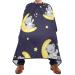 Waterproof Barber Cape -Cute Teddy Bear on Moon Cheetah Haircut Bib for Men Unisex Hair Cutting Cape(8rp1a)