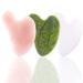 Gua Sha Heart Shape 3 pieces Set 1 piece Jade Face Massage Stone 1 Piece Rosenquarz Guasha Stein 1 piece Gua Sha White Jade Face Treatment Massage Tool for Spa Neck Body Face Care Tool