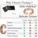Vicmag 2PCS Copper Rings for Women | Ultra Strength Magnetic 99.99% Solid Pure Copper | Adjustable | Gift Box Included | Set of 2 Copper Leaf & Flower Rings - Buy Online on GoSupps.com
