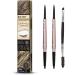 HeyBeauty Double Ended Eyebrow Pencil with Brow Brush - Dark Brown (2 Pack) - Buy Online on GoSupps.com
