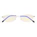 CessBlu Ladies Blue Light Blocking Glasses Anti Glare UV with Yellow Filter Eyeglasses for Women Reading Screen Rimless Silver 0.0 x
