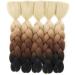 6pc/Lot 24inch Synthetic Ombre Kanekalon Jumbo Braiding Hair Extension 100g High Temperature Synthetic African Box Braids Crochet Twist Braided Hair Extension (Tlightbrown) - Buy Online on GoSupps.com
