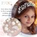 IYOU Flower Girl Headband Silver Floral Pearl Headpiece Crystal Bridal Hair Vines Princess Communion Wedding Hair Accessories for Kids - Buy Online on GoSupps.com