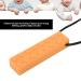 Silicone Building Blocks Baby Teether Necklace | Teething Stick Chew Pendant for Babies (Orange) - Buy Online on GoSupps.com