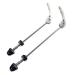 DEER U Road Mountain Bicycle MTB Wheel Hub Front and Rear Skewers Quick Release Skewer Clip Bolt Lever Axle QR 145/180 mm, a Pair Silver