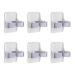 everfree Broom Wall Mount - Single Mop Racks Holder Self Adhesive No Drilling Super Anti-Slip, Garage Closet Pantry Laundry Room Dustpan Hanger Cleaning Supplies 6pcs, white, 3.35 X 2.36 2.5 inch