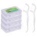 Dental flowed kwokwei 200 pieces tooth flap toothpick with toothpick holder tooth wire dental care interdental flossers with y-form design disposable dental sticks tooth cleaner sticks 200 pieces (1 Pack)
