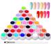 Anself 36 Colors Nail Polish  Paint Kit  Gel Paint with 1 Nail Brush for DIY Nail Art Design 36COLORS