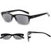 5 Pairs of Grey Lens Reading Glasses with Spring Hinge for Men and Women - 2.25x Magnification - Buy Online on GoSupps.com