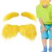 Moustache blonde | Costume de moustache de No l | Fournitures de f te auto-adh sives amusantes pour les f tes de fin d'ann e v nements de feu de d'automne de cosplay maquillage f 1 ml (Lot de 1)