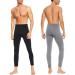 Buy Simiya Men's Winter Long Underpants - Thermal Fleece Leggings Windproof Stretch Pants S-M Black & Gray - Buy Online on GoSupps.com