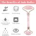 The best jade roller and makeup tools natural anti-aging used for eye puffiness treatment firming rejuvenating face and neck removing wrinkles (Jade roller and cotton pad) - Buy Online on GoSupps.com