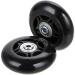 GSHFIGHTING Black Luggage Suitcase Replacement 2 Wheels Sets 48mm(1.89")/70mm(2.75")/75mm(2.95") Inline Skate Wheels with Bearings ABEC 608zz Black OD 70mm x W 24mm x ID 8mm