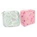 Healeved 2 pieces Pad bag Portable holder Perioda bag of compact period bag zipper tampon holder tampon holder for daily use high capacity