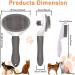 Self Cleaning Cat Grooming Brush with Release Button - Dog Slicker Brushes for Shedding - Grey - For Short/Long Hair Cats and Dogs - Buy Online on GoSupps.com