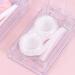Exceart Decorative Lens Container - Cute 2-Piece Travel Kit for Contacts | White & Pink Mini Storage Box - Buy Online on GoSupps.com