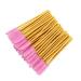 300 Pack Mascara Wand Eyelash Brush Disposable Eye Lash Applicator Makeup Tool Kit, Gold/Pink Gold/Pink-300pcs