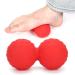 Ververt Touch Double Massage Ball | Leg Back & Shoulder Muscle Relaxation | Deep Tissue Massage & Yoga Fitness Ball | Red - Buy Online on GoSupps.com