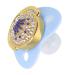 Baby Schnuller Symmetrical Design Form of the nipple supports the healthy oral development of ultra -light soft bling silicone pacifiers for newborns (blue)