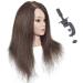 ZHJING Fashion Head Training Human Hair Wire Hair Teaching Head Perm Hair Weaving Hair Model Hair Coloring Hairdressing Dummy