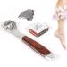 FDIT 3 types of foot scraps multifunctional wood handle stainless steel Dead Skin Remover Foot files for foot care removal of solid cracked skin (foot scraper + blade + dead Skin Rub)