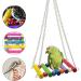 Bebester Bird Chewing Toys 8Pieces Bird Parrot Toys Bird Hanging Bell Toy Hanging Colorful Swing Chewing Toy Bells Ladder Swing for Small Parrots Macaws Parakeets Conures Cockatiels Love Birds - Buy Online on GoSupps.com