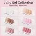 Modelones Gel Nail Polish Set 6 Colors Transparent Jelly Gel Polish Kit Sheer Pink Nude Milky White Nail Polish Gel Soak Off LED Gel Nail Kit DIY Nail Art Salon Manicure Gifts for Women Girls Jelly Nude - Buy Online on GoSupps.com