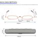 REAVEE Slim Pocket Reading Glasses - 2 Pack Spring Hinge Metal Frame Portable Readers with Pen Clip Case +1.0 - Ideal for Men & Women - Buy Online on GoSupps.com