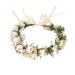 Flower Crown Headbands Boho Floral Headband Wreath Flower Headbands for Women Girls Floral Headband for Women Girl Wedding Ceremony Party Festival - White