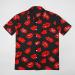 Valentines Day Men's Loose Fit Love Heart Print Button Shirt - Black Medium - Buy Online on GoSupps.com