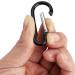 100 Pcs Black Aluminum Carabiner Hooks - Mini Key Riper Clips for Outdoor Camping Hiking & Travel - D-Shape Buckle Pack - Buy Online on GoSupps.com