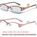Women's Photochromic Bifocal Reading Glasses Red Metal Frame 2.75x - Transition Sun Glasses for Presbyopia - Buy Online on GoSupps.com