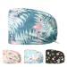 VIAOLI 4PCS Adjustable Working Cap with Buttons Breathable Scrub Caps with Cotton Sweatband Nursing Hat for Women Men 82013-82052-82065-82118